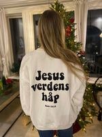 Last inn bildet i Galleri-visningsprogrammet, Jesus verdens håp - hvit genser
