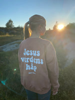 Last inn bildet i Galleri-visningsprogrammet, Jesus verdens håp - dus rosa genser
